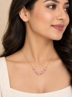 Pink Blossom Crystal Necklace