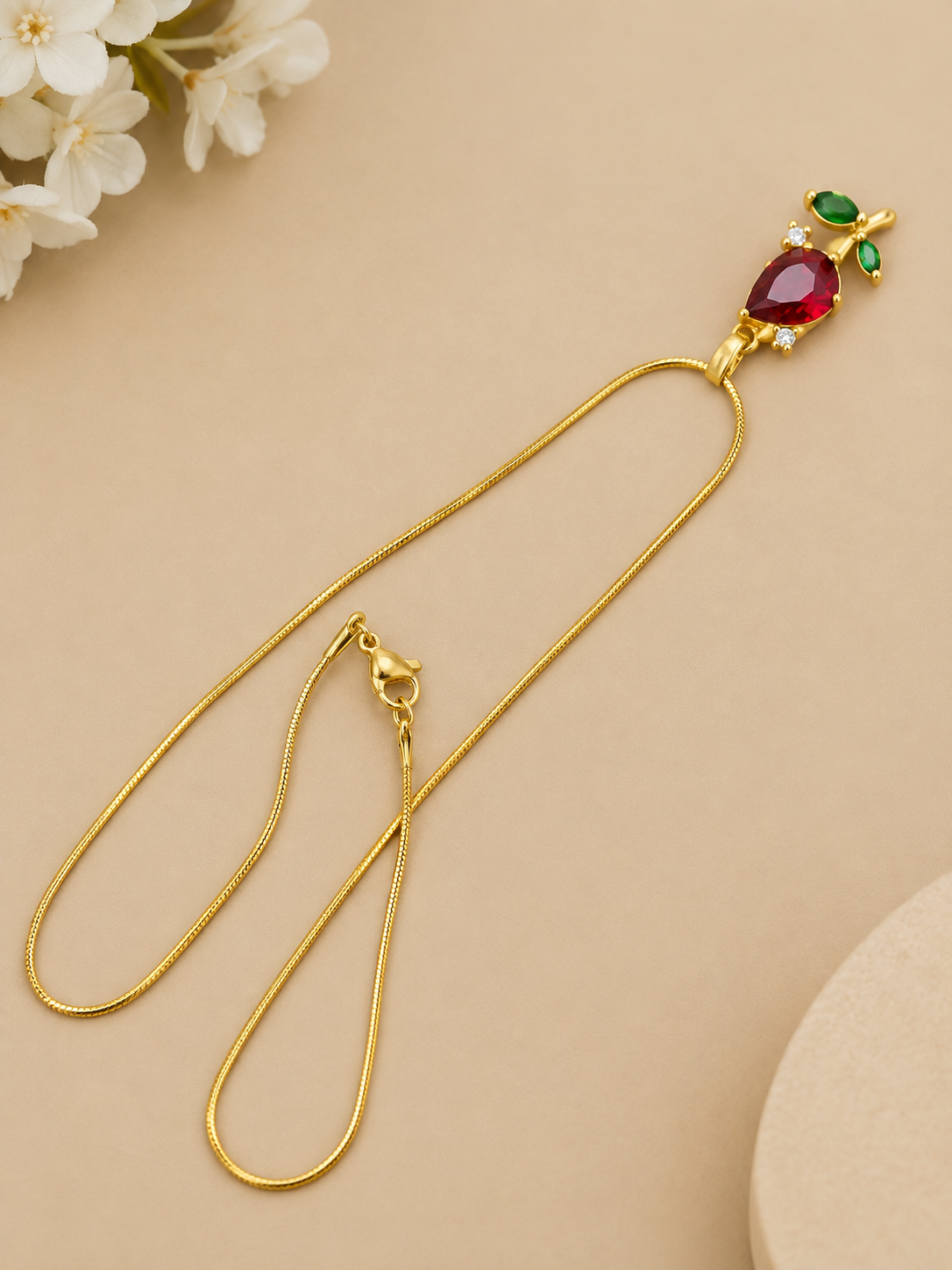 Ruby Bloom Necklace