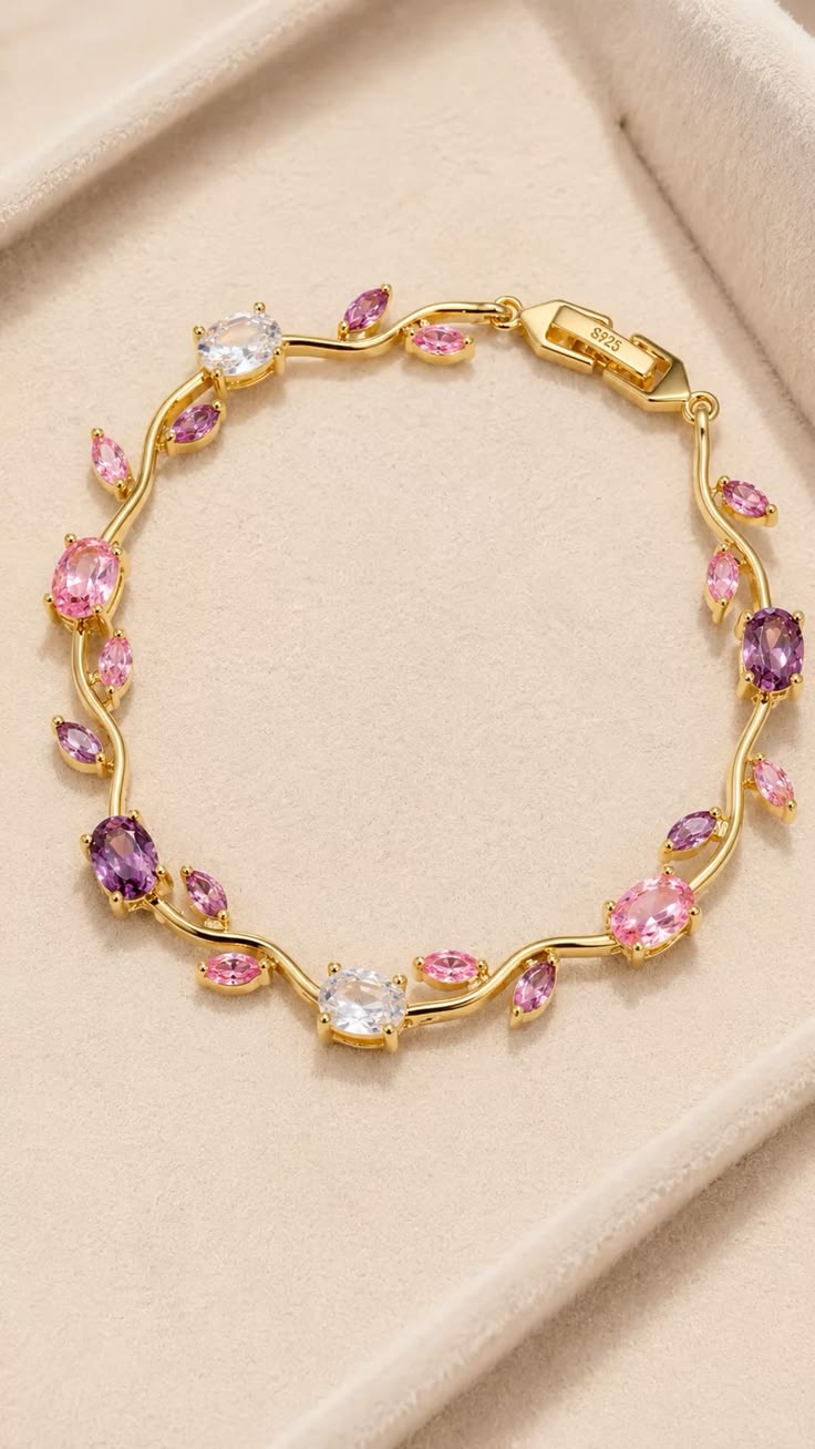 Floral Tulip Vine Bracelet