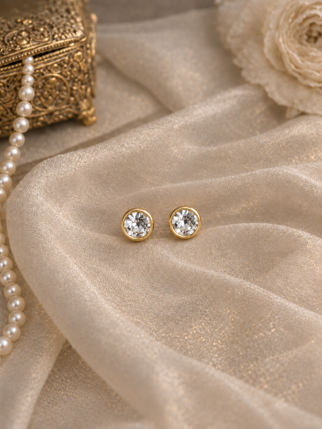 Classic Crystal Stud Earrings