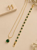Emerald Elegance – 3-Piece Jewellery Combo
