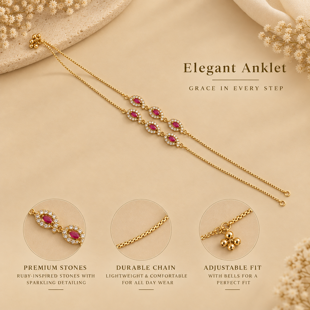 Manga Ruby Inspired Anklet