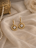 Celestial Circle Drop Earrings