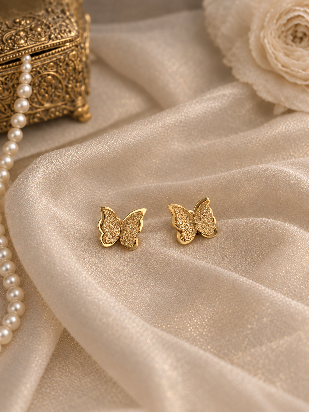 Butterfly Double-Layer Stud Earrings