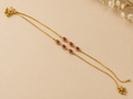 Antique Ruby Mini Mani Anklet