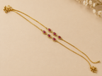 Antique Ruby Mini Mani Anklet