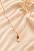 Rose Bloom Pendant Necklace