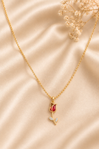 Rose Bloom Pendant Necklace