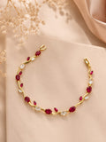 Ruby Tulip Anti-Tarnish Bracelet