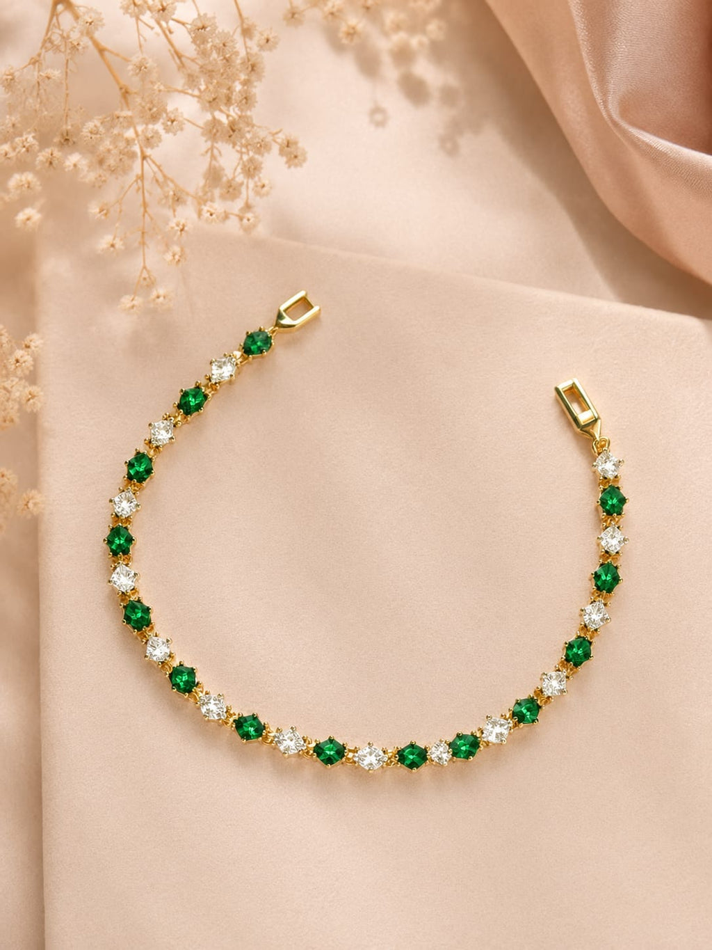 Emerald Sparkle Tennis Bracelet