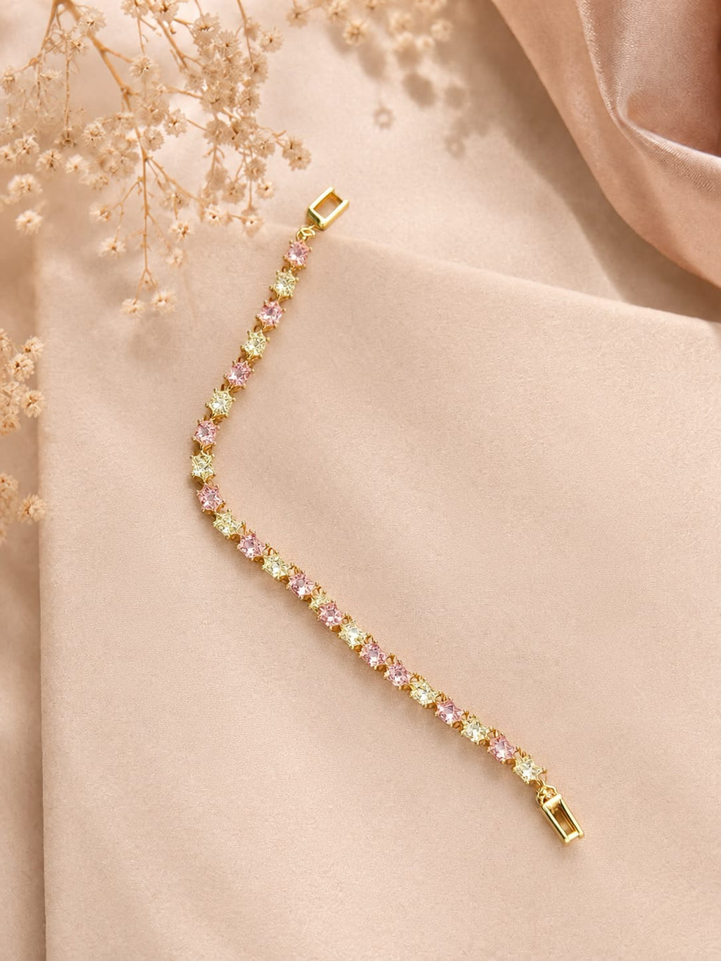 Pink Blossom Tennis Bracelet