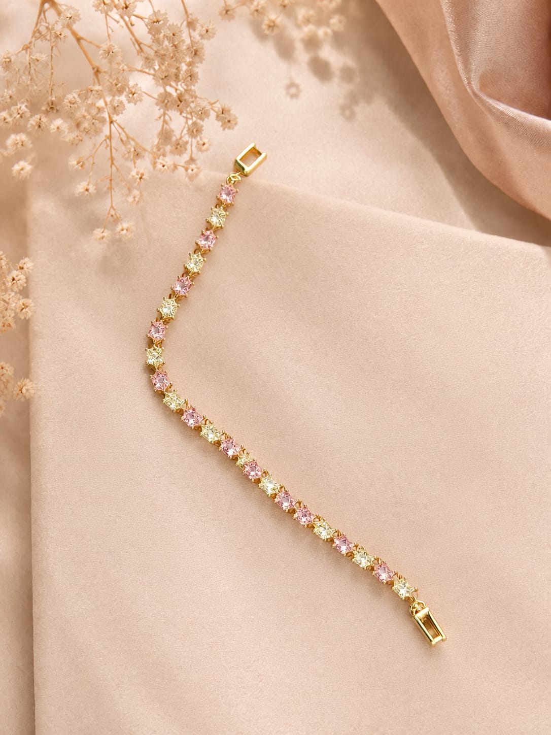 Pink Blossom Tennis Bracelet