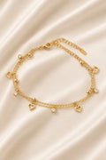 Heart Charm Double-Layer Bracelet