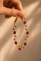 Ruby Vine Tulip Anti-Tarnish Bracelet